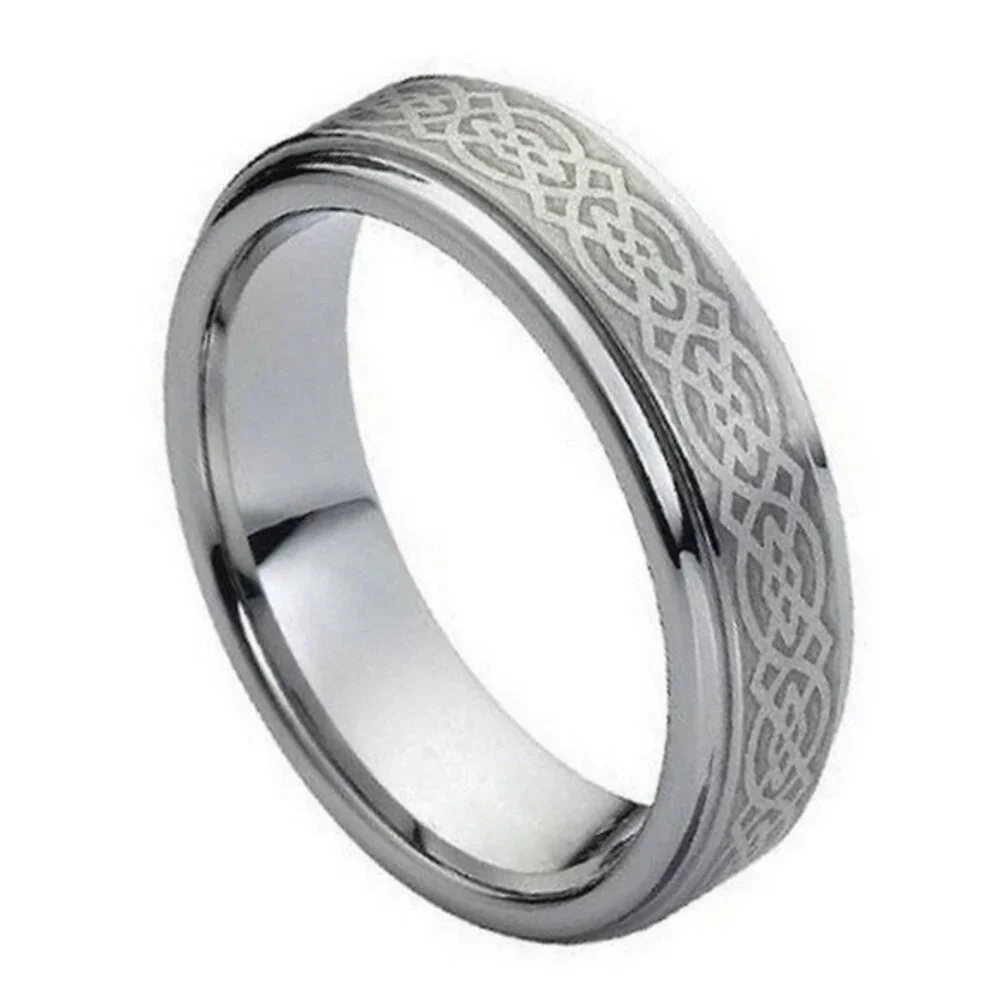 7mm Celtic Dragon men's Tungsten Band